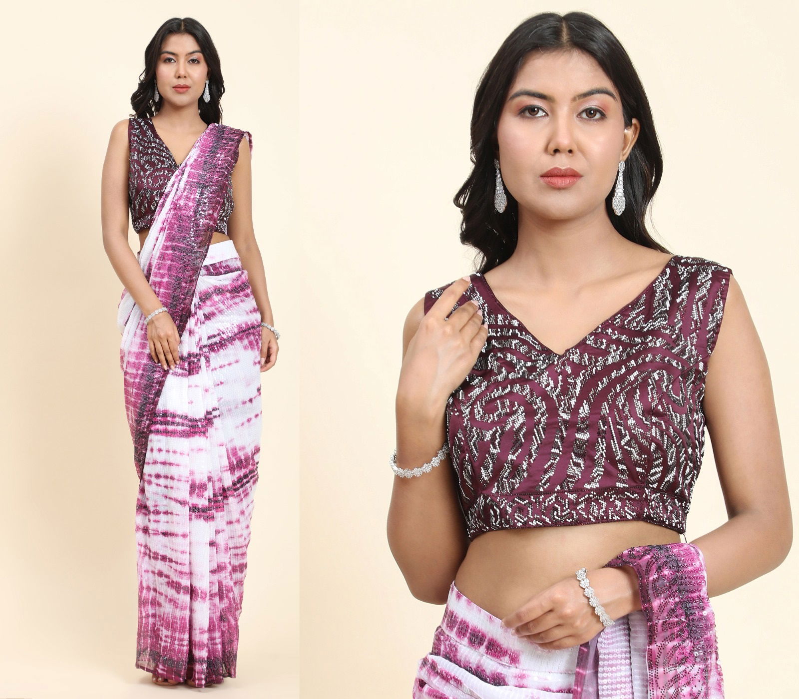 Amoha Trendz 237 Ready To Wear Sequence Saree
